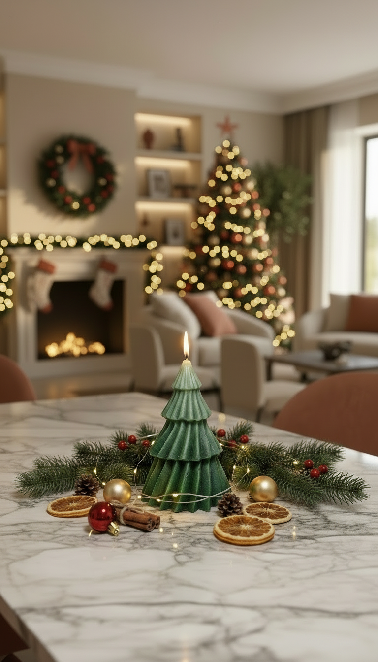 Κερί Χριστουγεννιάτικου Δέντρου – Χειροποίητο Αρωματικό Κερί (χρόνος καύσης 10 ωρών)