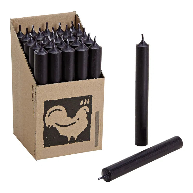 Σετ 5 Διακοσμητικά Stick Κεριά Μαύρο & Taupe 18cm