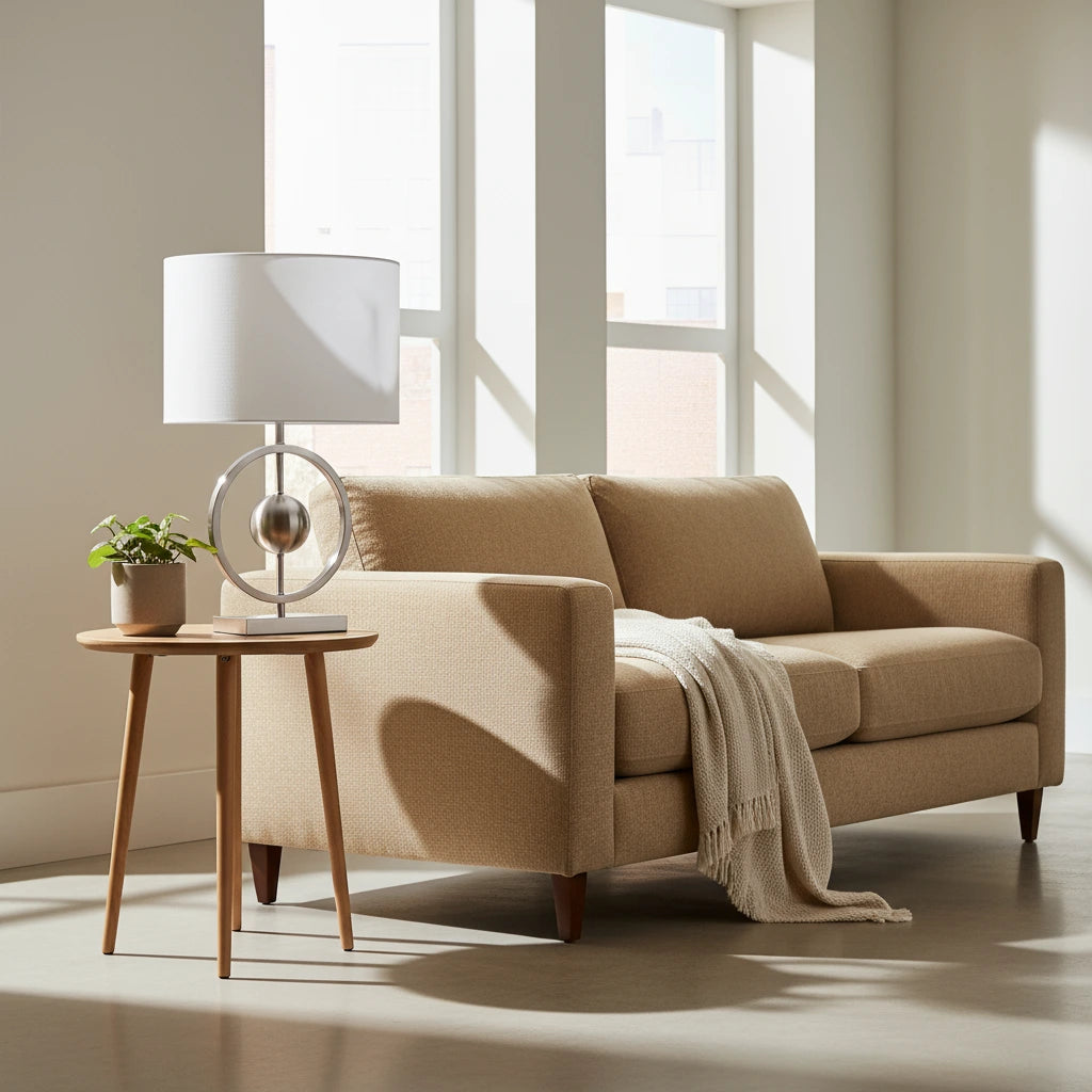 Επιτραπέζιο Διακοσμητικό Πορτατίφ Ασημί – Κύκλος/Σφαίρα Υ58cm