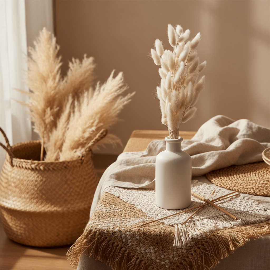Dried Bunny Tails Bouquet 25 Stems Beige 60cm - Decorative Accessories - VassoHome