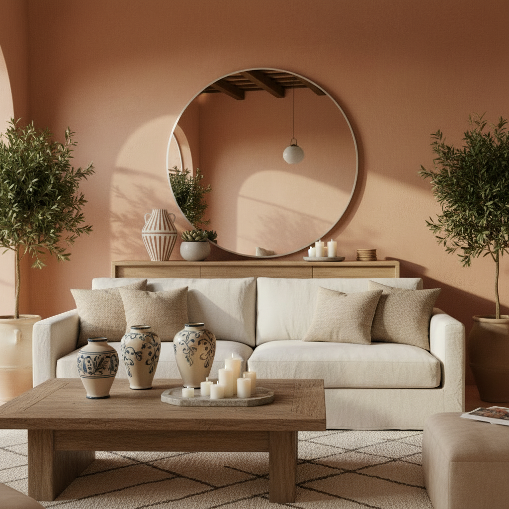 Καθρέπτης Τοίχου Emmett Silver – Στρογγυλός Αλουμινίου 80cm