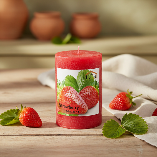 Αρωματικό Κερί Κορμός Φράουλας Ø7x10cm
