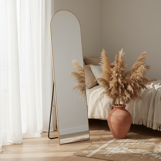 Καθρέφτης Δαπέδου Plaza Χρυσός – Πλαίσιο Αλουμινίου 40x28x150cm