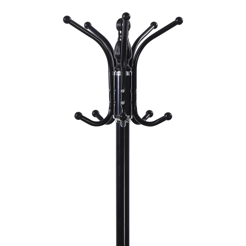 Floor Coat Rack Mendora Black Metal Φ40x180cm