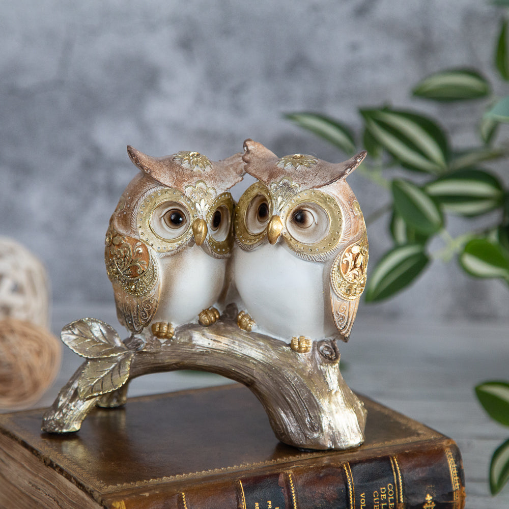 Διακοσμητικό Αγαλματάκι – Ζευγάρι Κουκουβάγιες