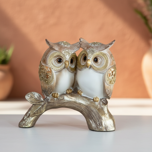 Διακοσμητικό Αγαλματάκι – Ζευγάρι Κουκουβάγιες