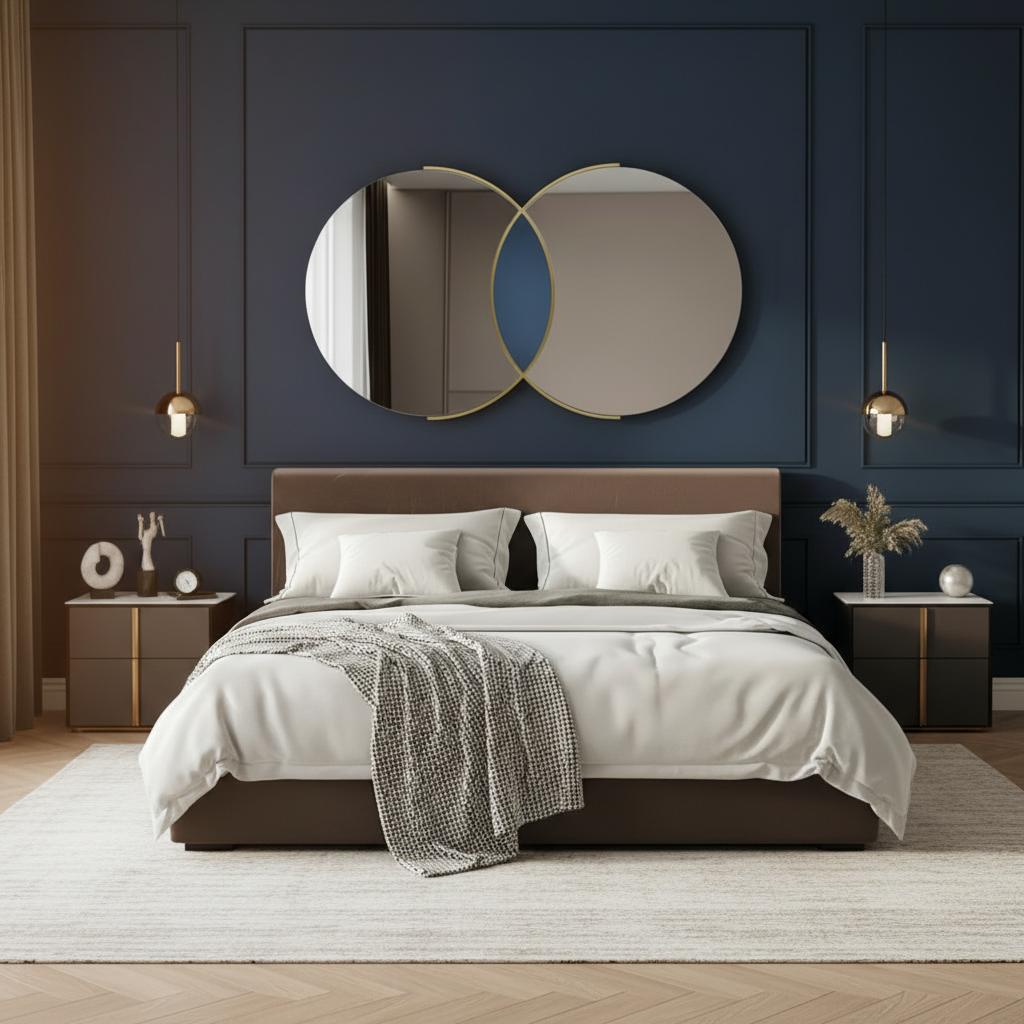 Double Wall Mirror Miryata Gold