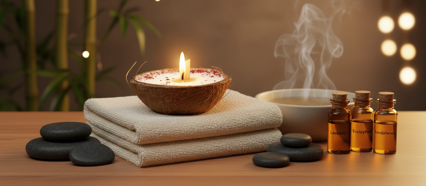 Coconut Rosé – Αρωματικό Κερί σε Φυσική Καρύδα(Περιορισμένη Έκδοση)