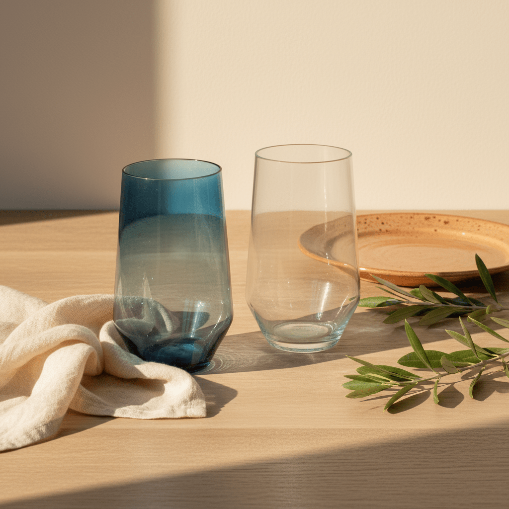 Glass Vase Oval 22x13cm - set of 2 - Vases - VassoHome