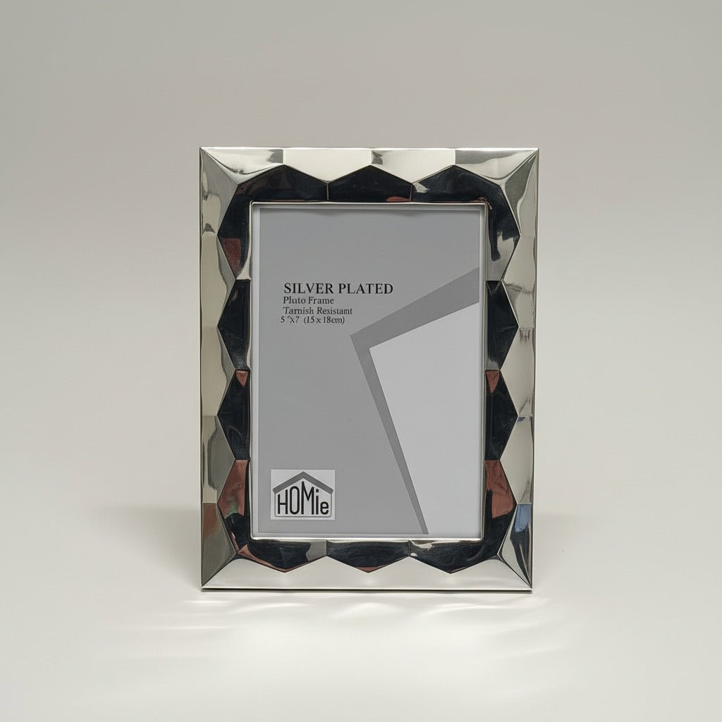 Silver - Plated Photo Frame with 3D Corners 13x18cm - Frames - VassoHome