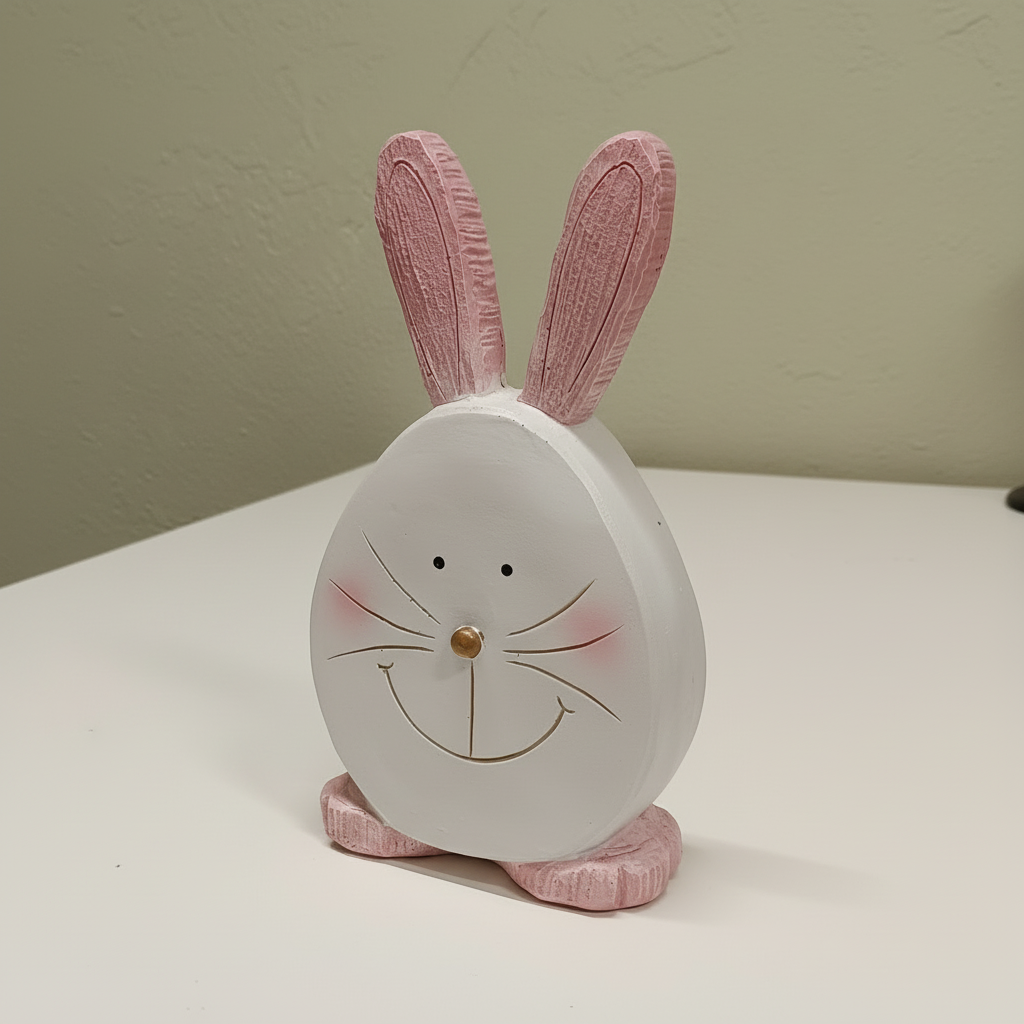 Decorative Bunny Figurine Set Polyresin 25x15x6cm - 2 Pieces - Decorative Accessories - VassoHome