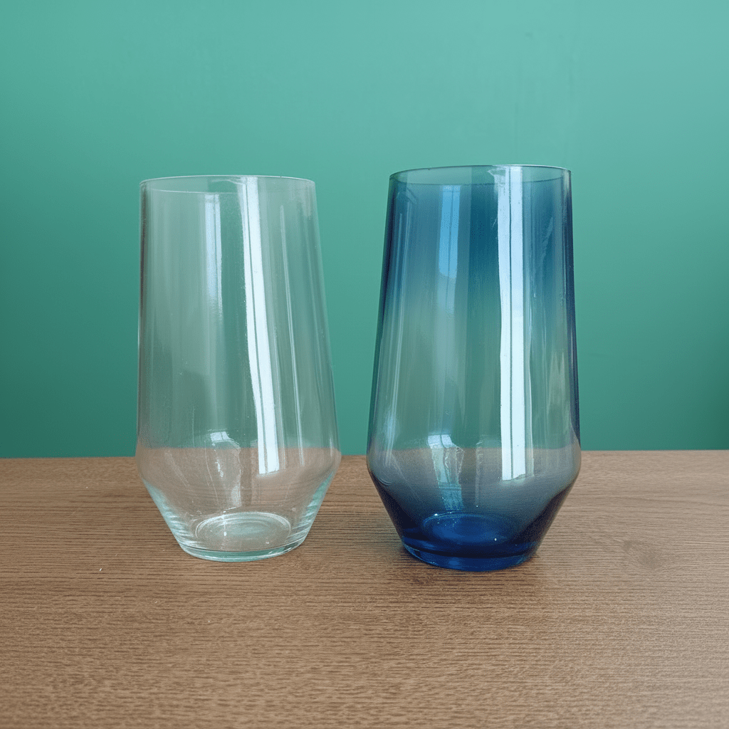Glass Vase Oval 22x13cm - set of 2 - Vases - VassoHome