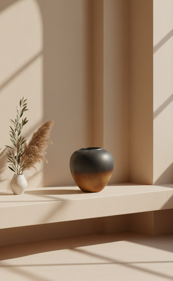 Βάζο Derbe pakoworld κεραμικό σε μαύρη απόχρωση Φ22x24 εκ