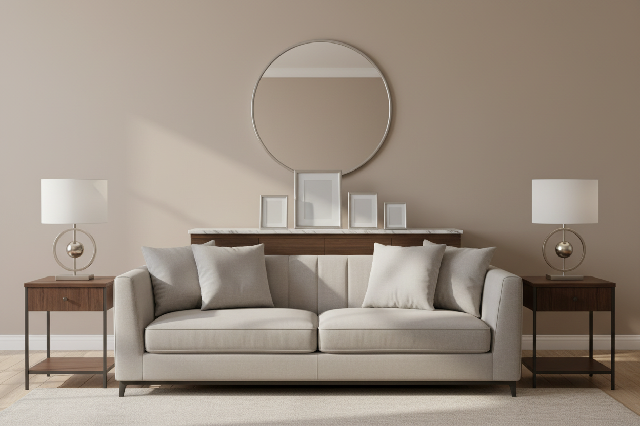 Silver Minimal & Light Set - Living Room Scene