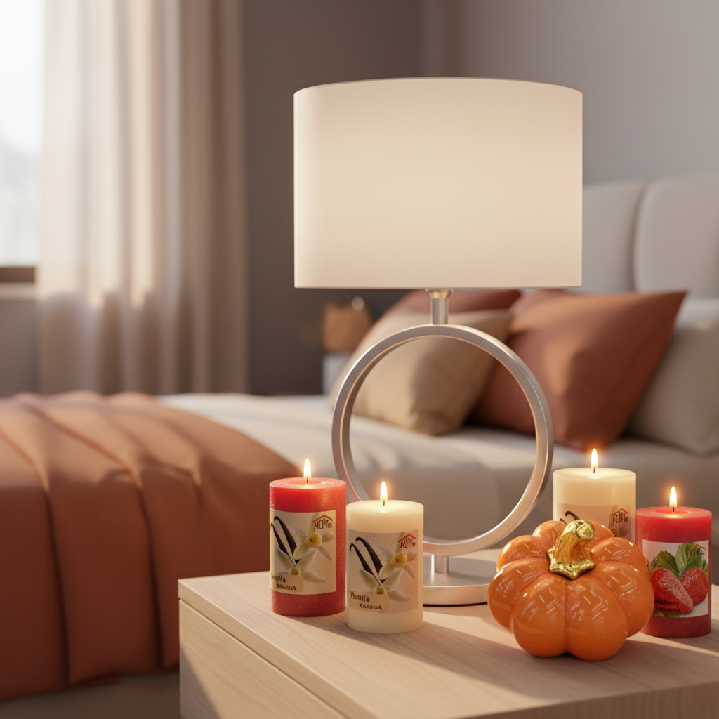 VassoHome Lamp and Candles Ambiance